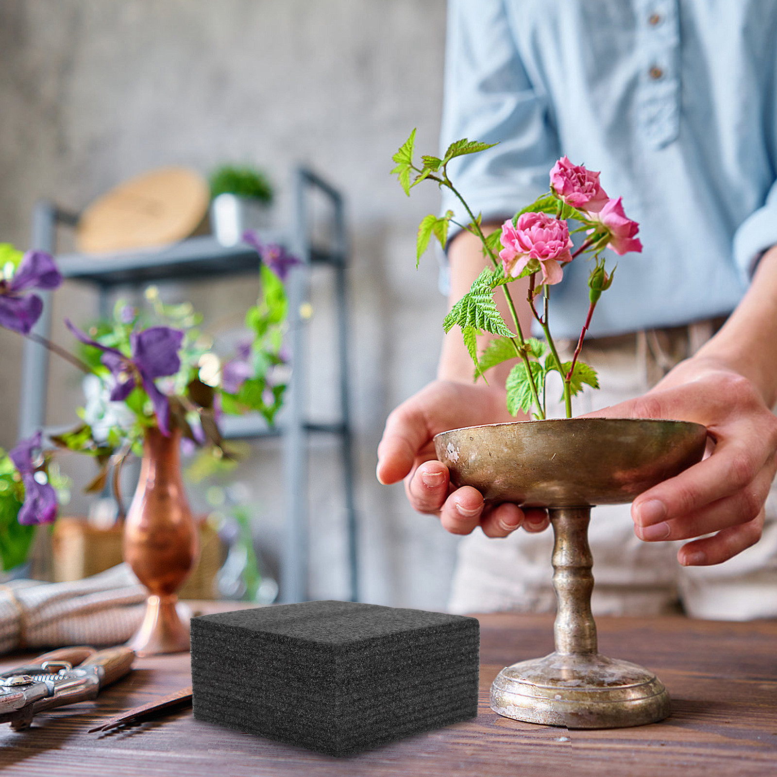 The Florist Supply - 2Pcs Black Floral Foam Sheets High