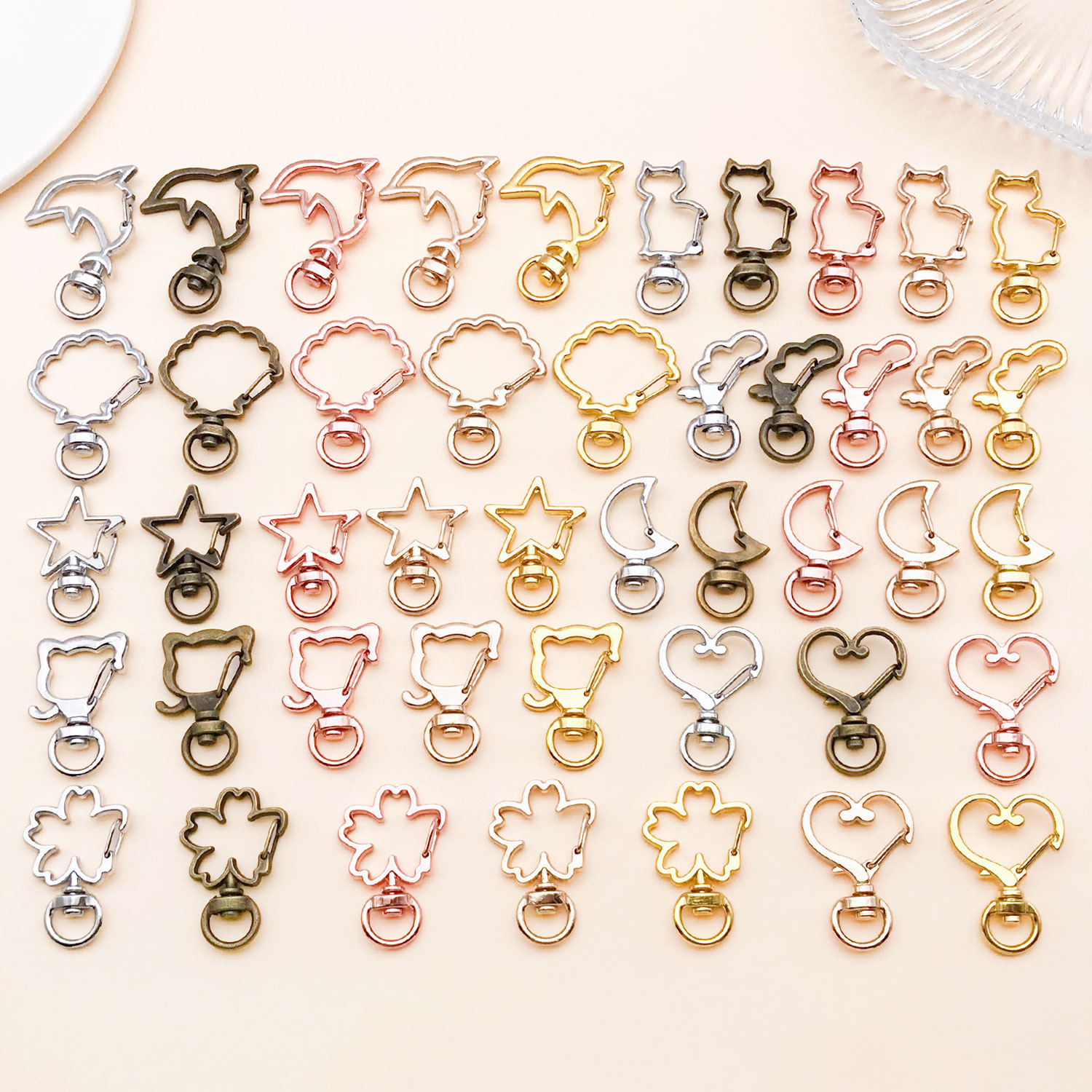 5pcs/lot Heart Star Moon Cat D - Flower Supplies บทวิจารณ์และราคา
