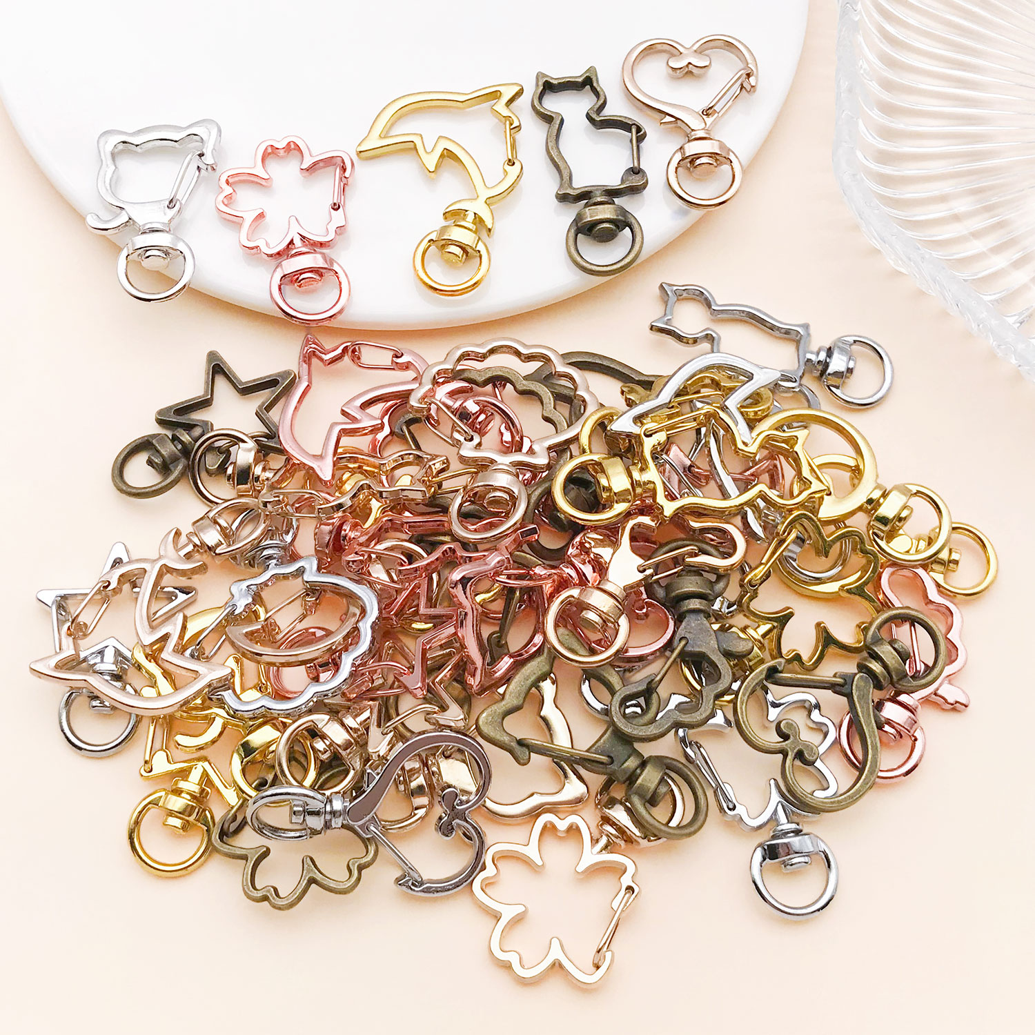 5pcs/lot Heart Star Moon Cat D - Flower Supplies บทวิจารณ์และราคา
