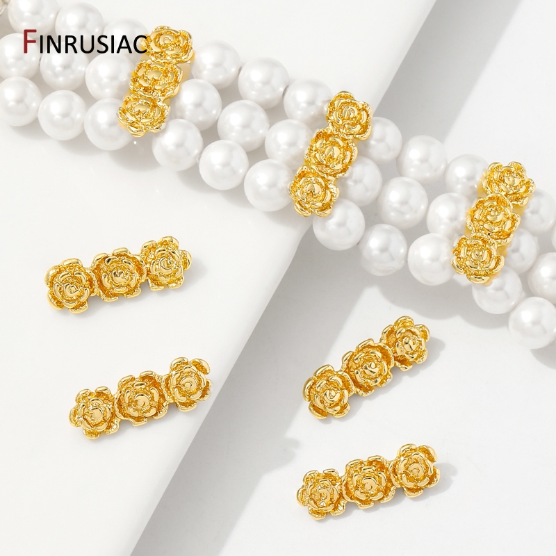 18K Gold Plated Brass Rose Flo - Flower Supplies บทวิจารณ์และราคา