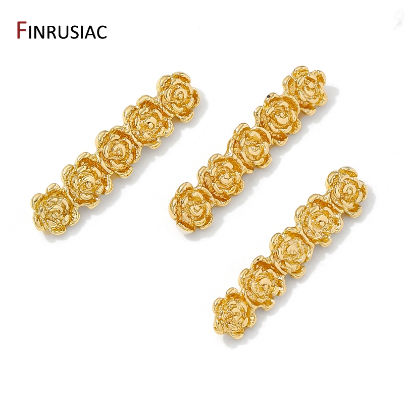 18K Gold Plated Brass Rose Flo - Flower Supplies บทวิจารณ์และราคา