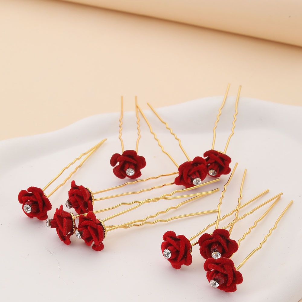 10Pcs Rose Hair Accessories We - Flower Supplies บทวิจารณ์และราคา