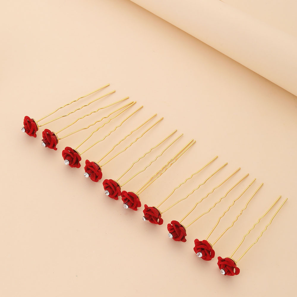 10Pcs Rose Hair Accessories We - Flower Supplies บทวิจารณ์และราคา