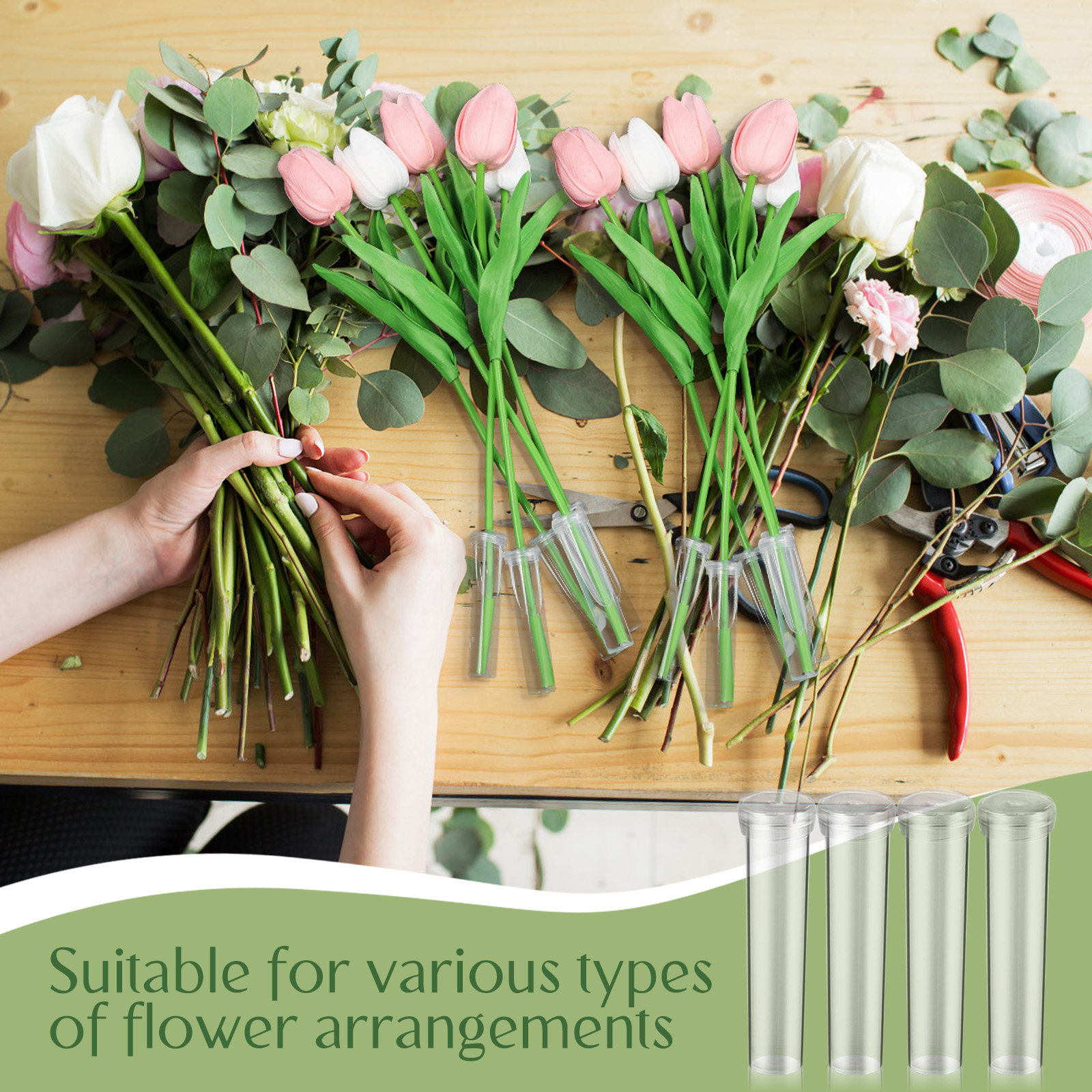 100Pcs Flower Water Tubes Univ - Easy Florist Supply บทวิจารณ์และราคา
