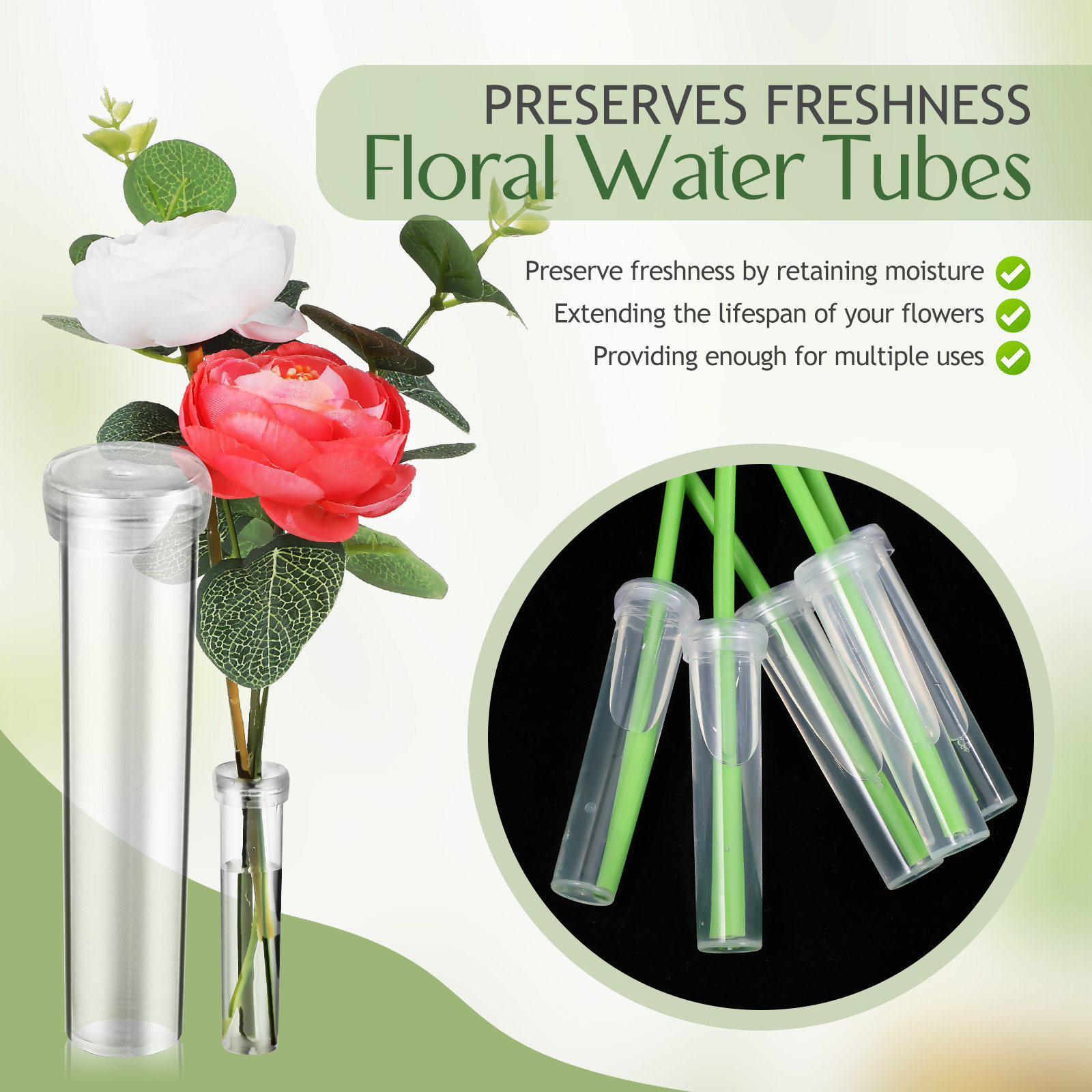 100Pcs Flower Water Tubes Univ - Easy Florist Supply บทวิจารณ์และราคา