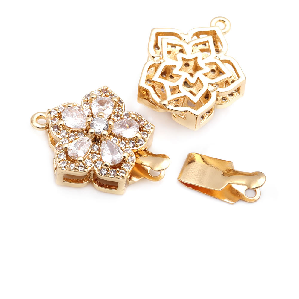 4 Sets Full Size 21x15MM 18K G - Flower Supplies บทวิจารณ์และราคา