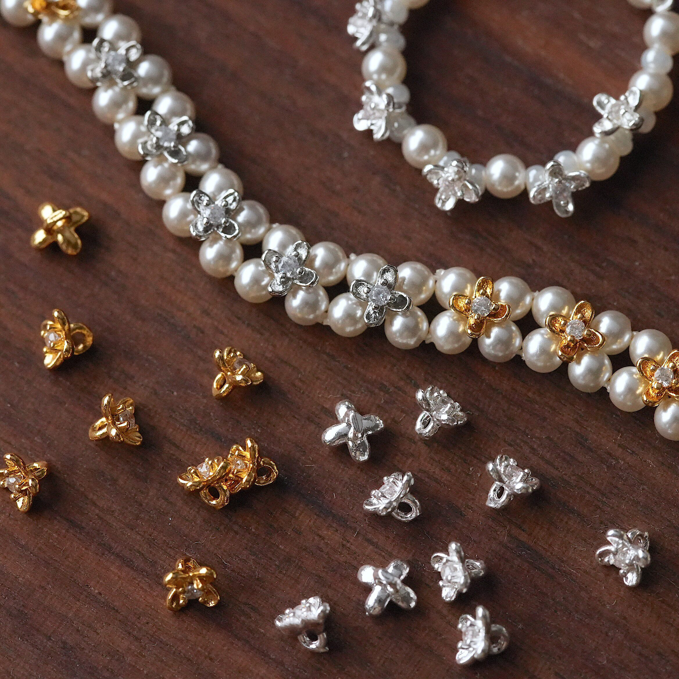 20PCS Gold Plated Brass Mini Z - Flower Supplies บทวิจารณ์และราคา