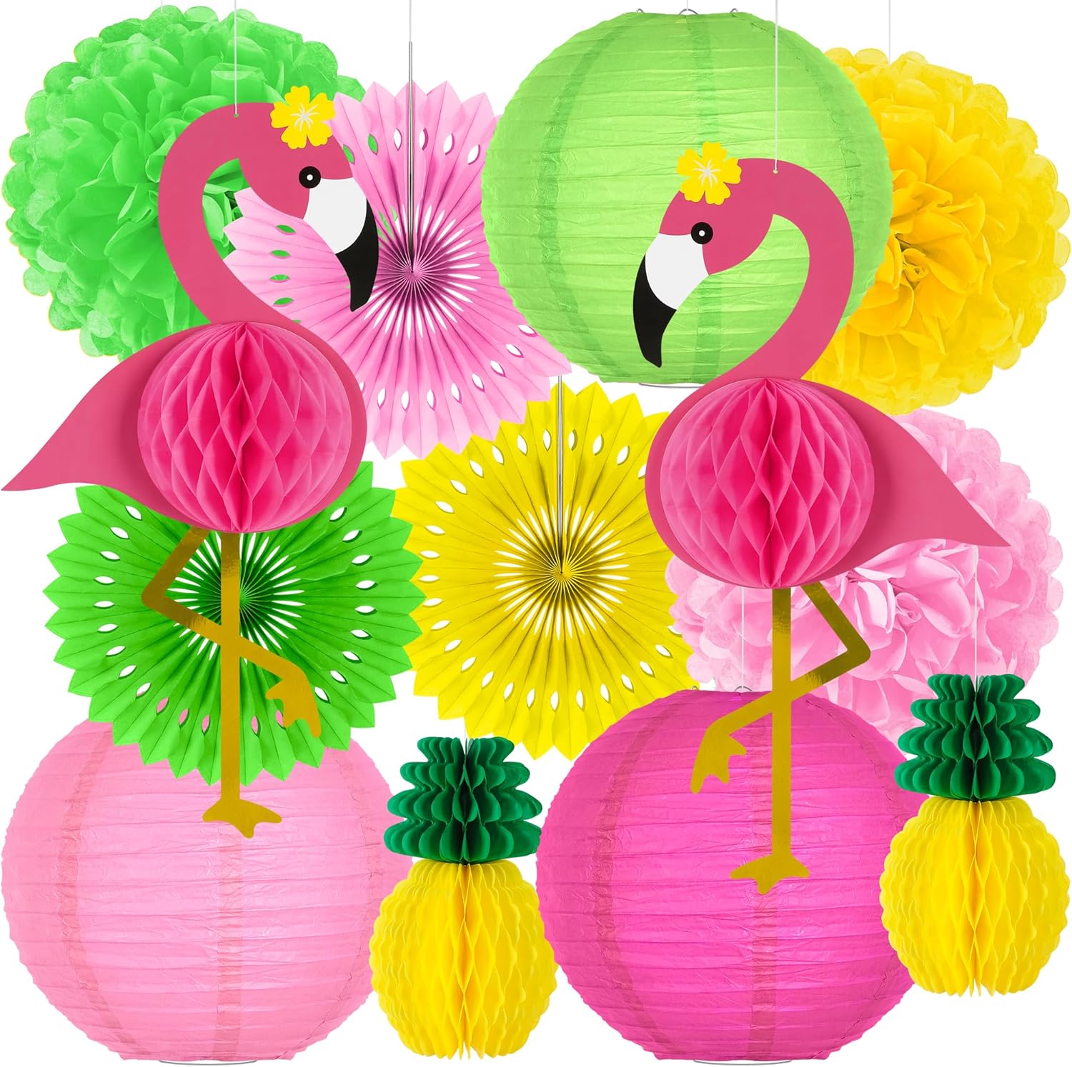 13PCS Hawaiian Luau Party Deco - Flower Supplies บทวิจารณ์และราคา