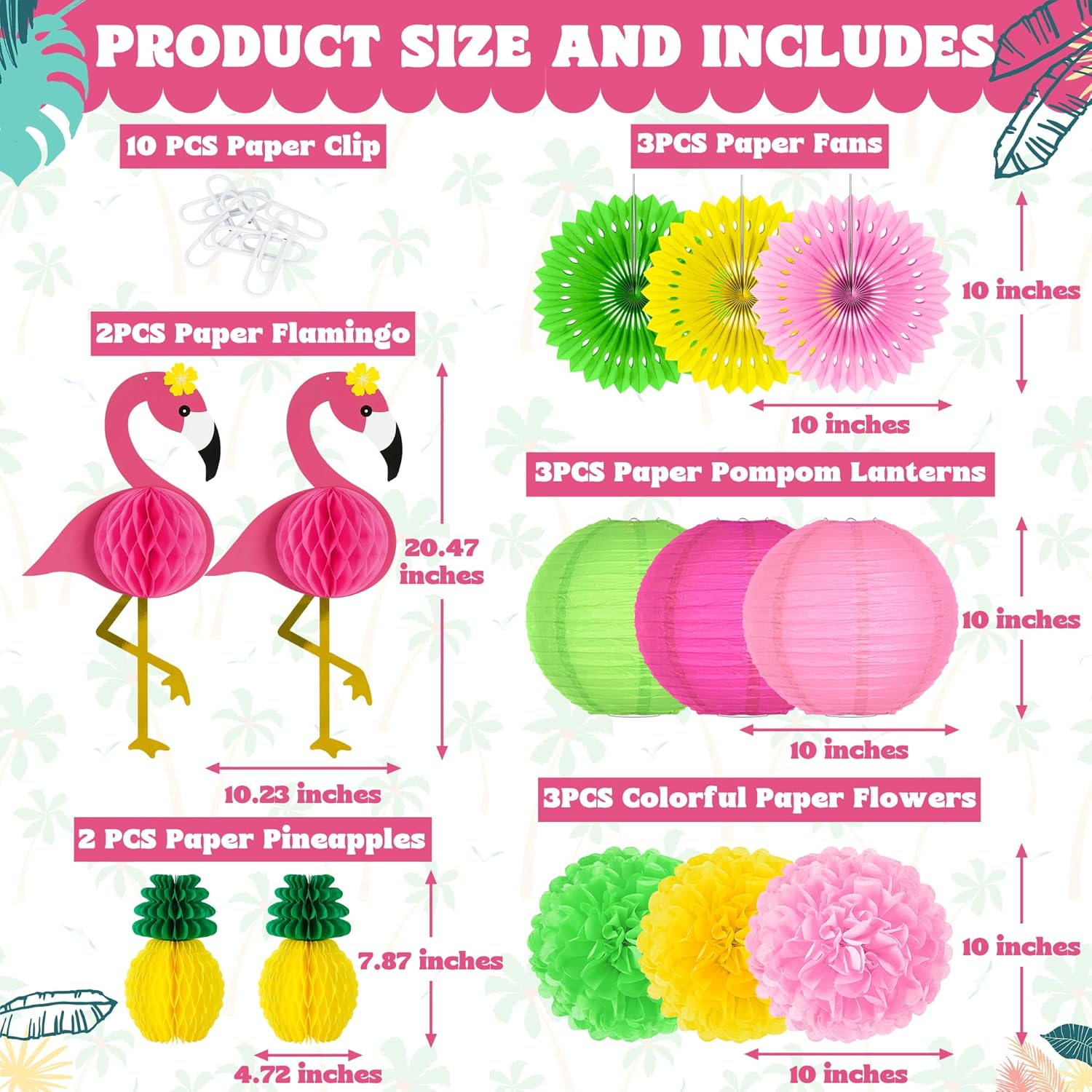 13PCS Hawaiian Luau Party Deco - Flower Supplies บทวิจารณ์และราคา