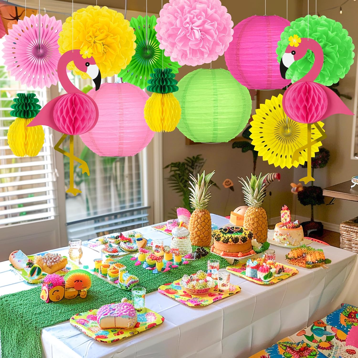 13PCS Hawaiian Luau Party Deco - Flower Supplies บทวิจารณ์และราคา