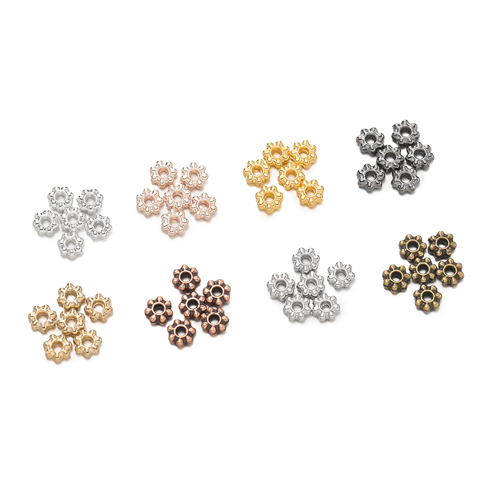 200Pcs 4/6mm Alloy Snowflake B - Flower Supplies บทวิจารณ์และราคา