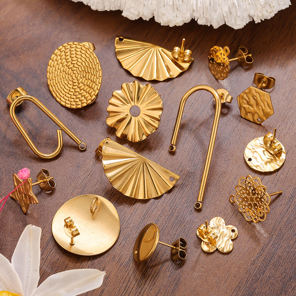 10pcs Stainless Steel Earrings - Flower Supplies บทวิจารณ์และราคา